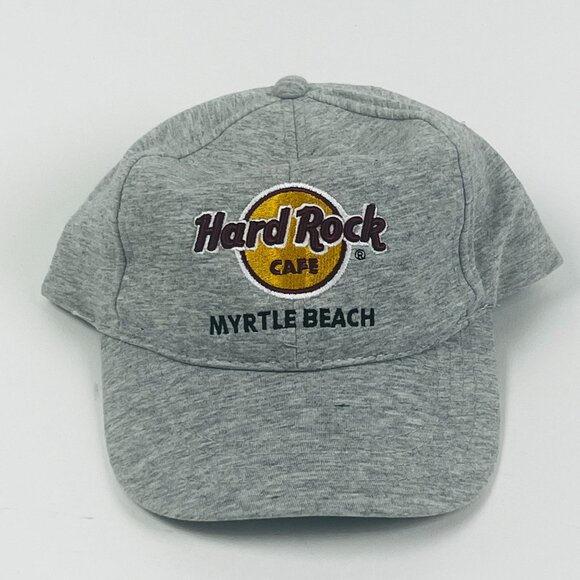 Hard Rock Cafe Myrtle Beach Gray Adjustable Baseball Hook & Loop Hat - Picture 1 of 9